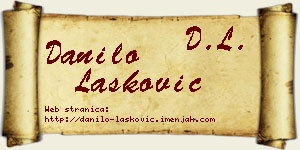 Danilo Lasković vizit kartica
